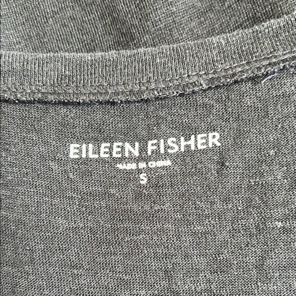 Eileen Fisher Asymmetrical Jersey Melange Tank in Black - S - Picture 5 of 6